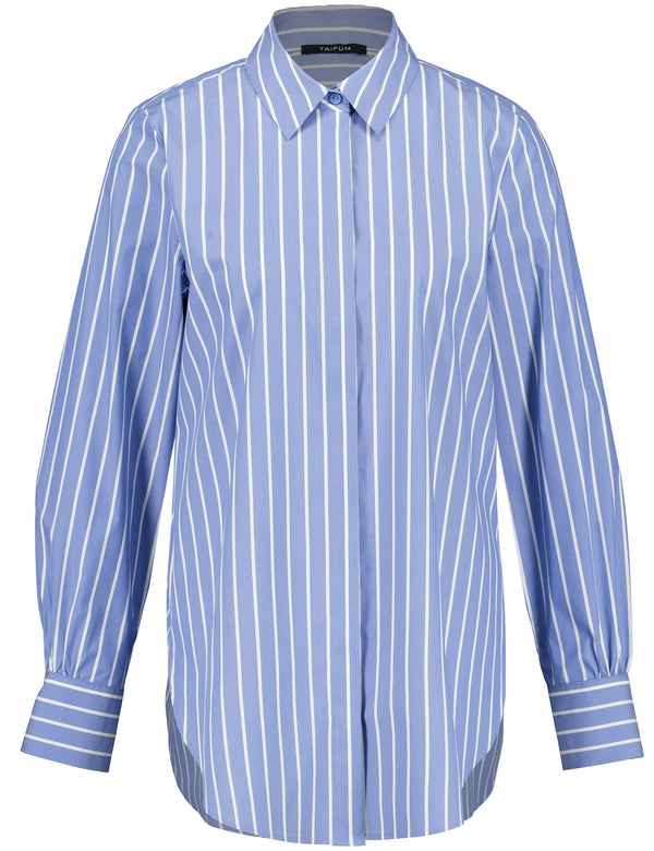 Fata Morgana Stripe Blouse - Steel Blue Print