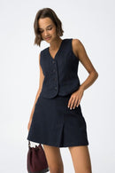 Mana C Top - Lyons Blue