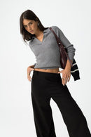 Mix and Match T Sweater - Steel Grey