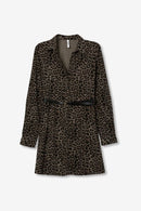 Leopard Dress - Patina Green