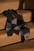 Franko Knit Block Scarf - Anthracite