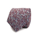 Graziano Art Deco Silk Tie - Burgundy
