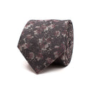 Falvio Flowers Silk Tie - Boysenberry