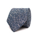 Graziano Art Deco Silk Tie - Blue