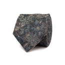 Genuino Flower Silk Tie - Green