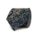 Jomarino Small Floral Silk Tie - Green