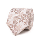 Flowers Silk Tie - Beige