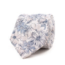 Watercolour Flower Silk Tie - Blue