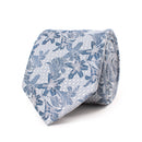 Flowers Silk Tie - Blue