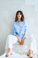 Beach Please Blouse - Navy Multi