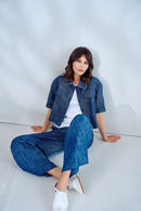 Beach Please Blazer - Blue Denim