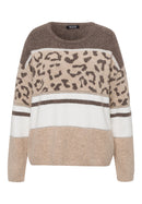 Round Neck Jumper - Brown Multi