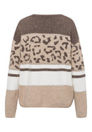 Round Neck Jumper - Brown Multi