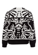 3/4 Sleeve Jumper - Black Multi