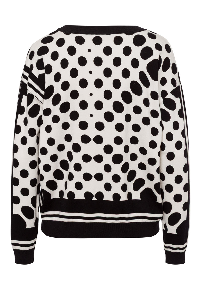 Round Neck Jumper - Black Multi