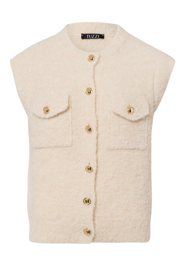 Sleeveless Jumper - Oatmeal