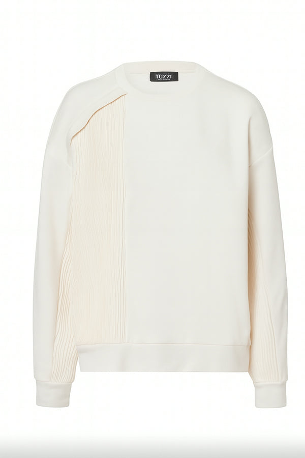3/4 Sleeve Sweatshirt - Ivory