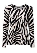 Animal Print Long Sleeve Shirt - Brown Multi
