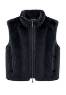 Fur Vest - Midnight Blue