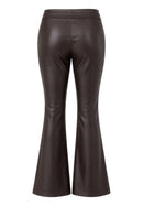 Pleather Flared Trouser - Dark Chocolate