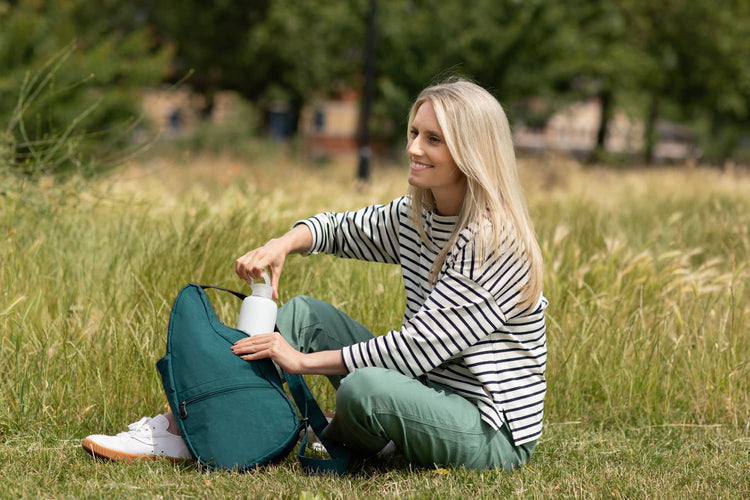 Textured Nylon Dark Teal - Small Bag