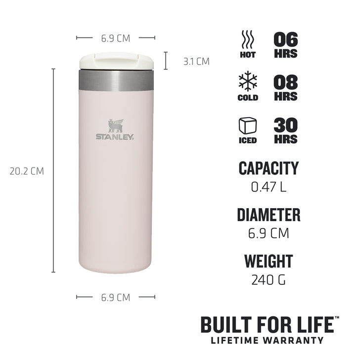 Aerolight Transit .47 Litre Mug - Rose Quartz Metallic