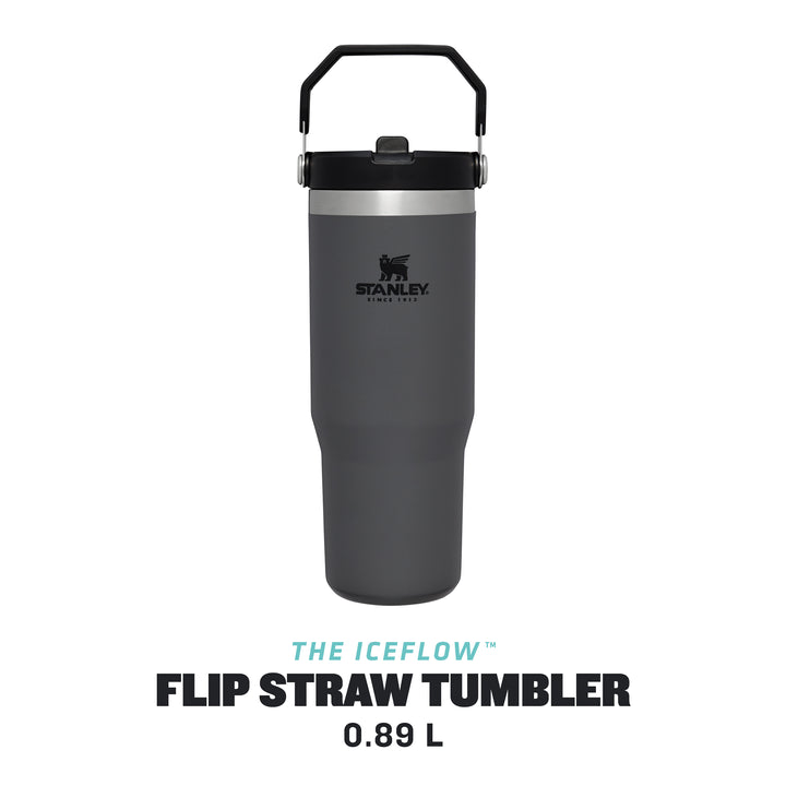 Classic Iceflow Flip Straw Tumbler .89 Litre - Charcoal