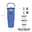 Classic Iceflow Flip Straw Tumbler .89 Litre - Iris Blue