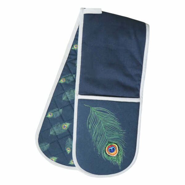 Peacock Feather Double Oven Glove