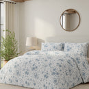Tonal Floral Duvet Cover Set - Blue