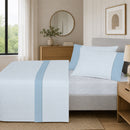 Triangles Brushed Cotton Sheet Set - Blue