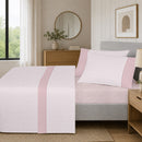 Triangles Brushed Cotton Sheet Set - Pink