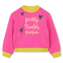 Sequin Hearts Jumper - Pink