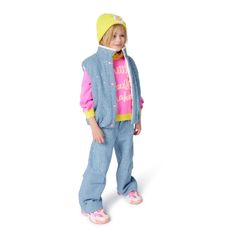 Sequin Hearts Jumper - Pink