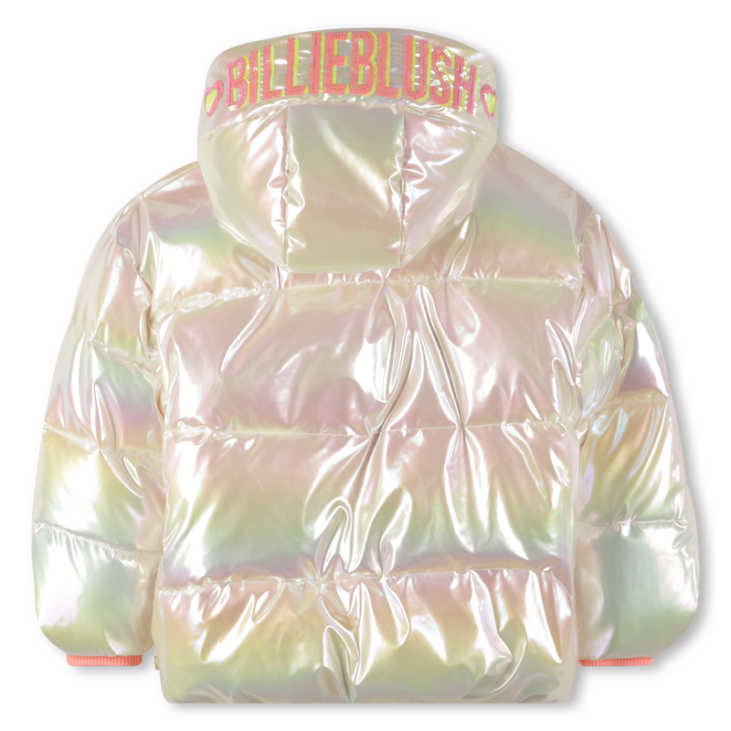 Shiny Hooded Puffer Jacket - Multicolour