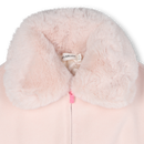 FauxFur Collar Woolen Jacket - Pink Courage