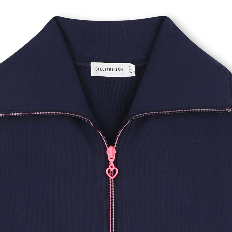 Sequin French Terry Cardigan - Navy