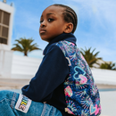 Sequin French Terry Cardigan - Navy