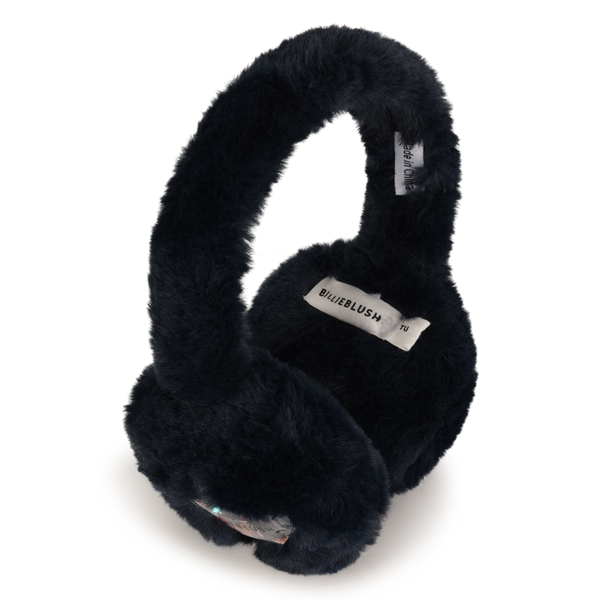 Faux Fur Earmuffs - Navy