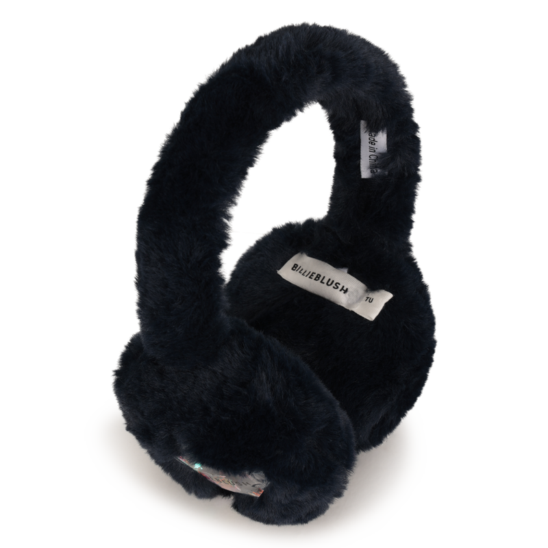 Faux Fur Earmuffs - Navy