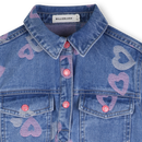 Chest Pocket Denim Dress - Denim Blue