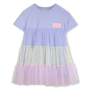 2 Tone Ruffled Dress - Angel Blue