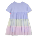 2 Tone Ruffled Dress - Angel Blue
