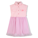 2 Tone Dress - Pink/off White