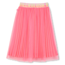 Long Mesh Skirt - Fuchsia