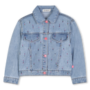 Color Studs Denim Jacket - Double Stone/bleach