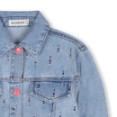 Color Studs Denim Jacket - Double Stone/bleach