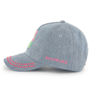 Rhinestones Denim Cap - Stone