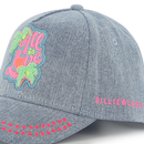 Rhinestones Denim Cap - Stone