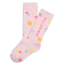 Jacquard Print Socks - Pale Pink